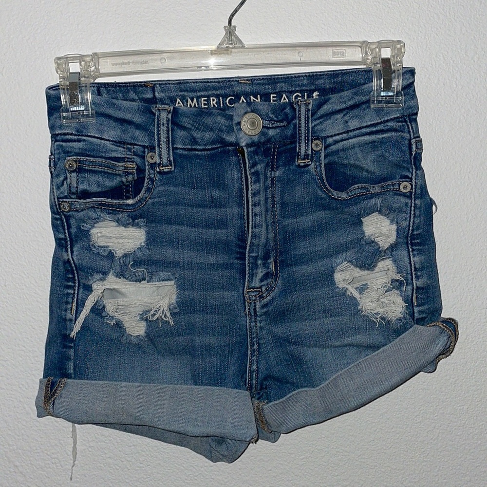 American Eagle High Waisted Denim Shorts (0)